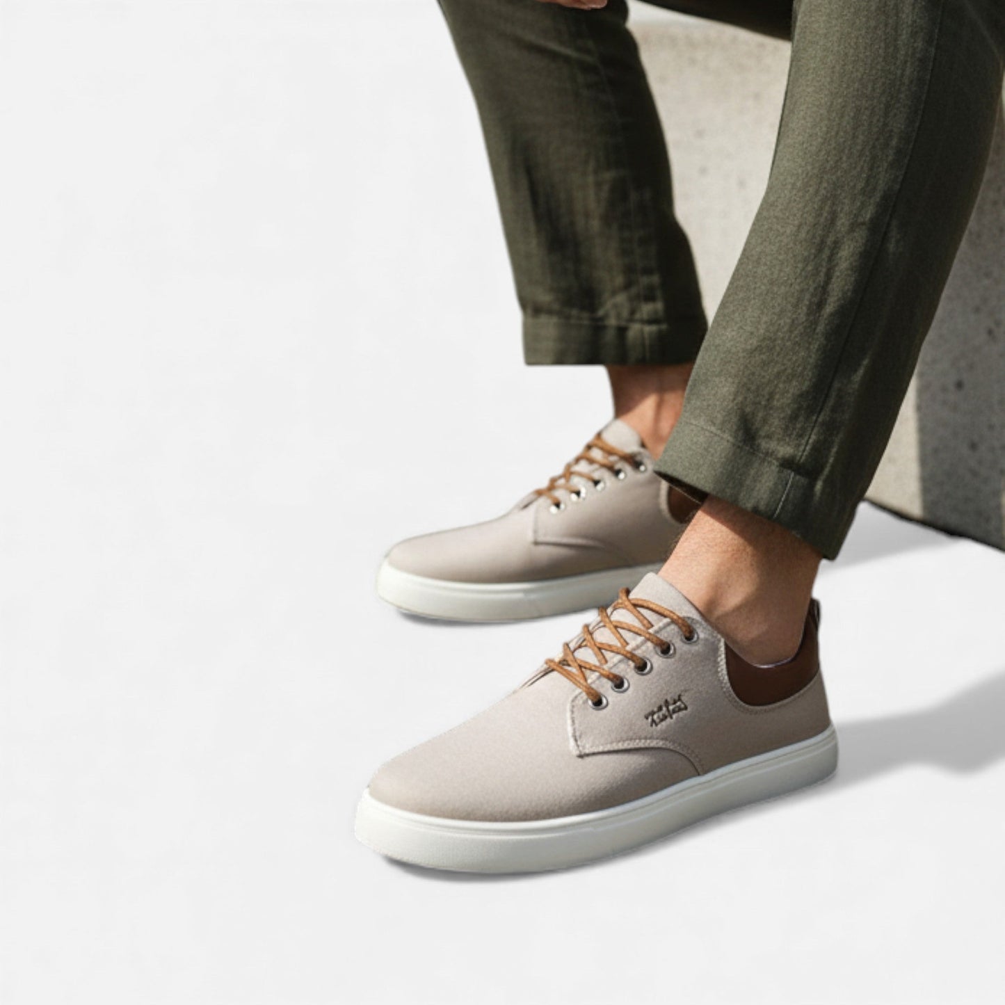 Maison Verdi | Classic Canvas Sneakers – Vulcanized Lace-up Shoes