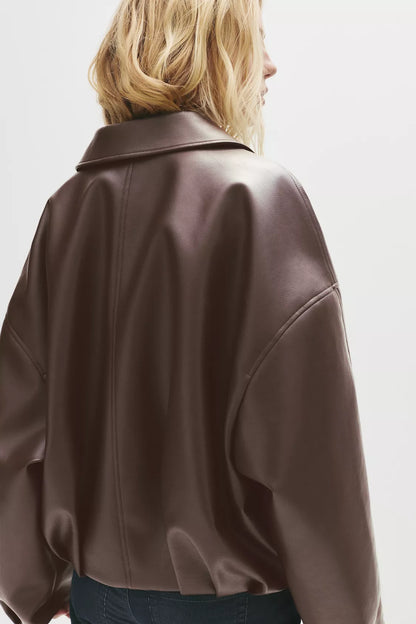 Faux leather jacket