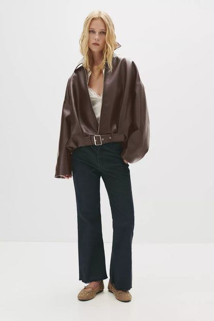 Faux leather jacket