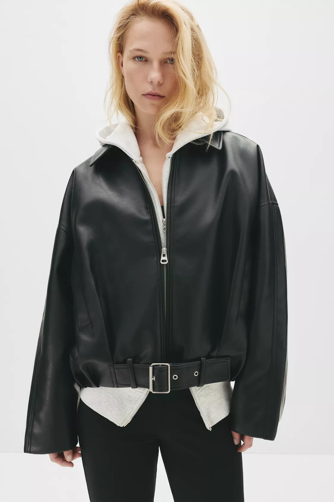 Faux leather jacket