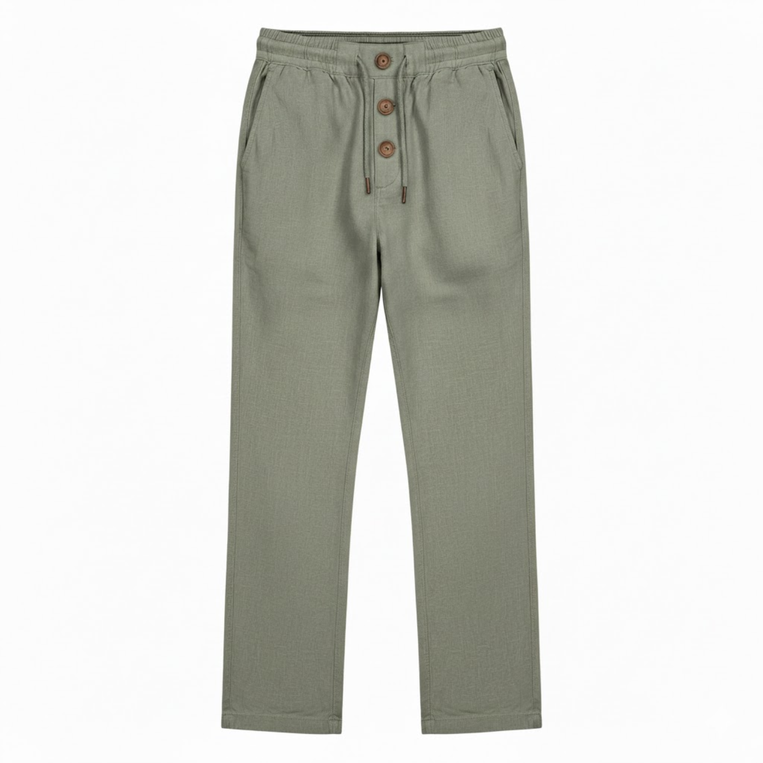 Men's straight-cut cotton sweatpants with drawstring