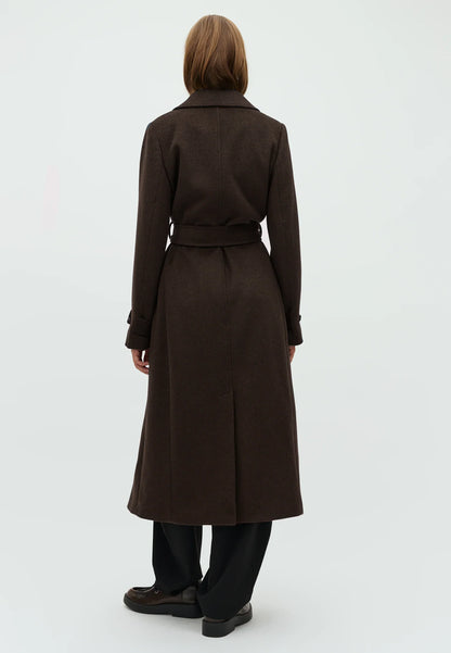 Long trench coat with belt 