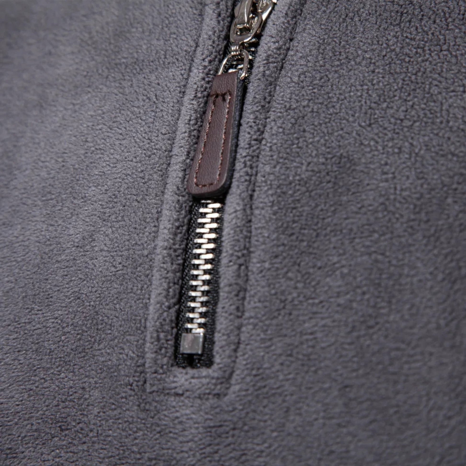 Maison Verdi | Men's Fleece Zip-Up Sweater Autumn-Winter