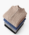 100% Cashmere Woven Half Zip