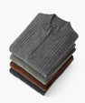 100% Cashmere Ribbed Half Zip