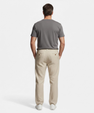 Men's straight-cut cotton sweatpants with drawstring