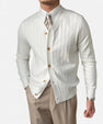 Maison Verdi| Men's V-Neck Elegant Knit Cardigan