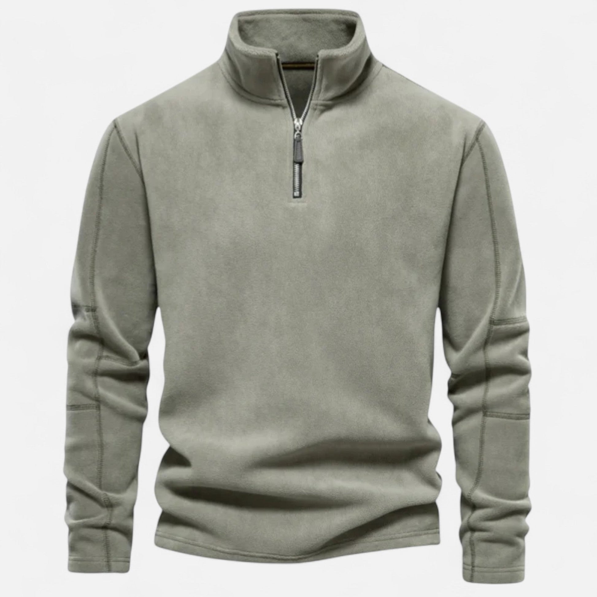 Maison Verdi | Men's Fleece Zip-Up Sweater Autumn-Winter