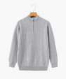 100% Cashmere Woven Half Zip