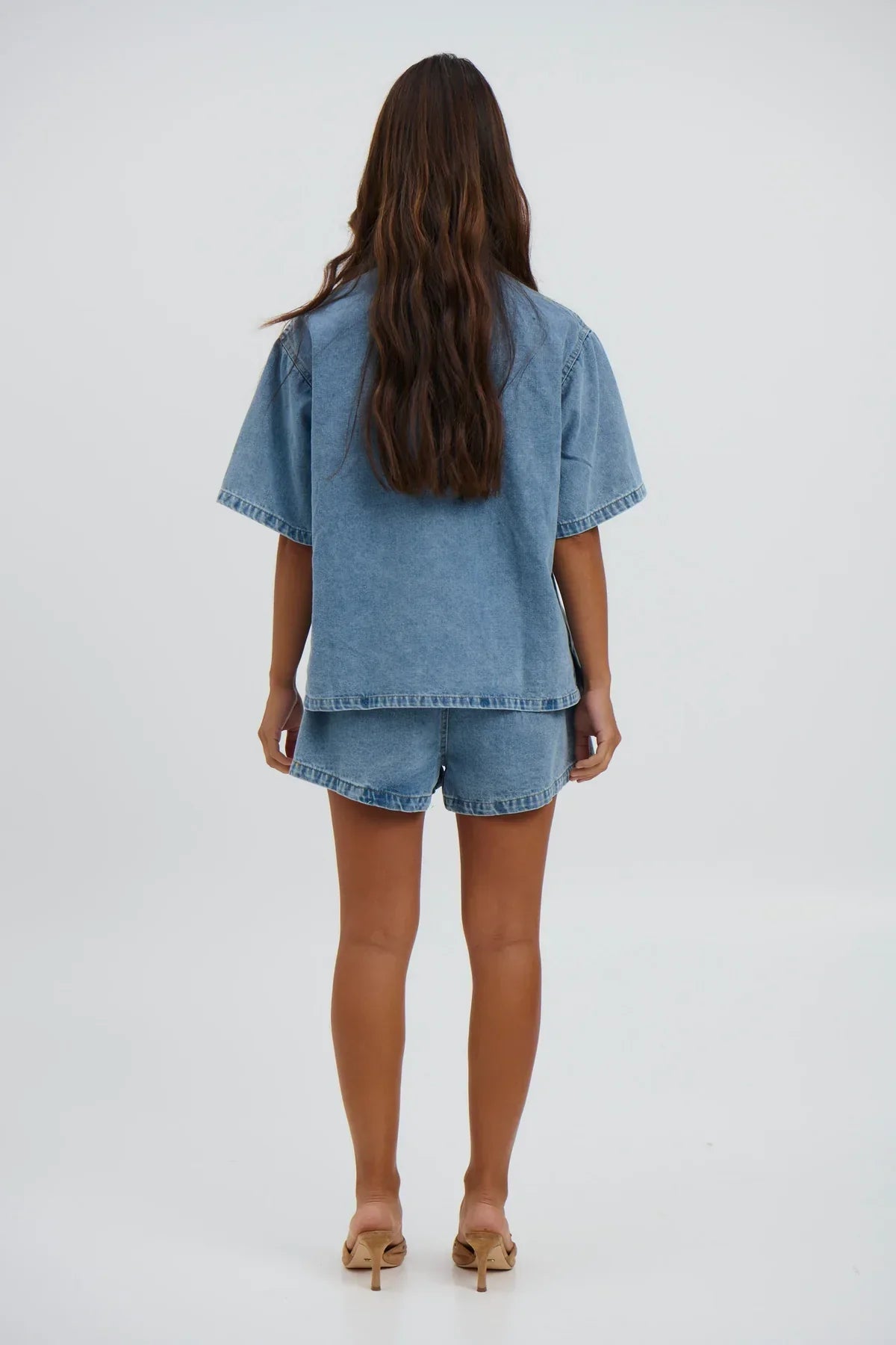  Gaby Light Blue Denim Set 