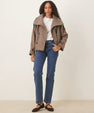 Blazer con collo alto e texture