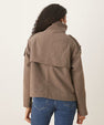Blazer con collo alto e texture