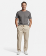 Men's straight-cut cotton sweatpants with drawstring