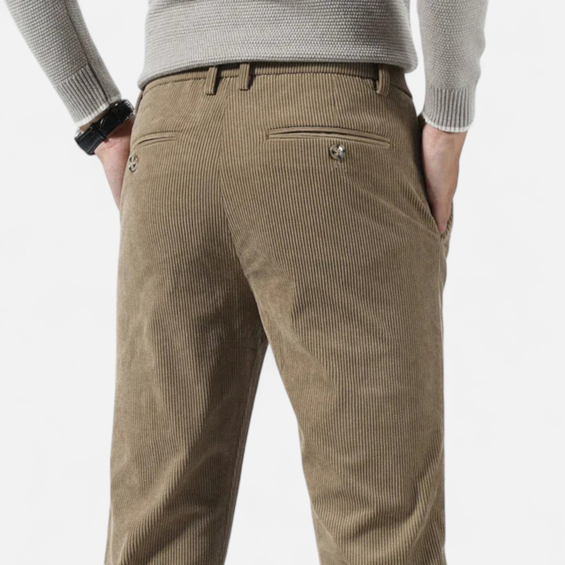 Maison Verdi  | Men's Corduroy Pants Classic Fit