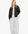 Jorja Leather Bomber Jacket