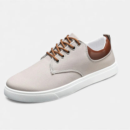 Maison Verdi | Classic Canvas Sneakers – Vulcanized Lace-up Shoes