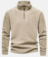 Maison Verdi | Men's Fleece Zip-Up Sweater Autumn-Winter