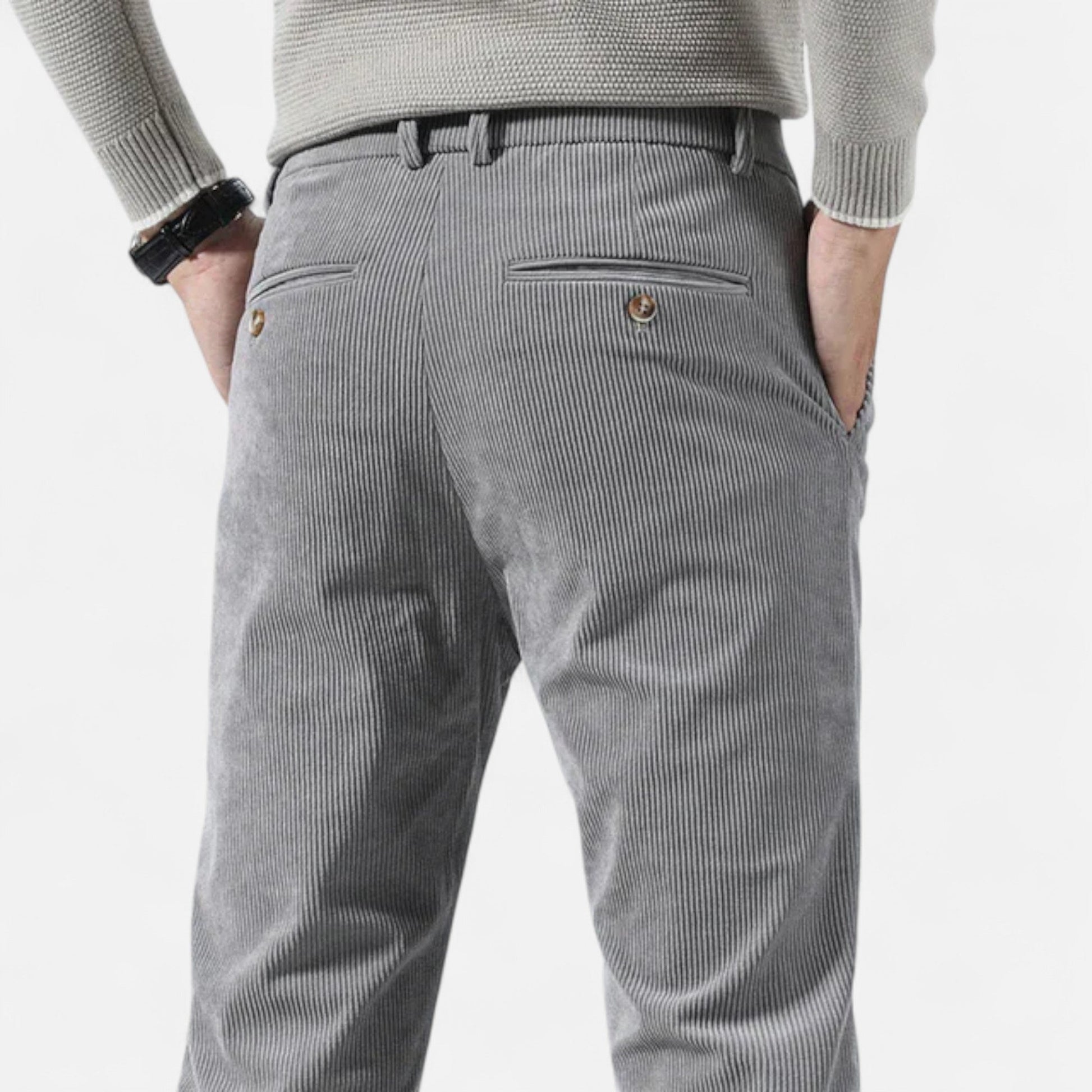 Maison Verdi  | Men's Corduroy Pants Classic Fit