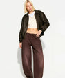 Jorja Leather Bomber Jacket