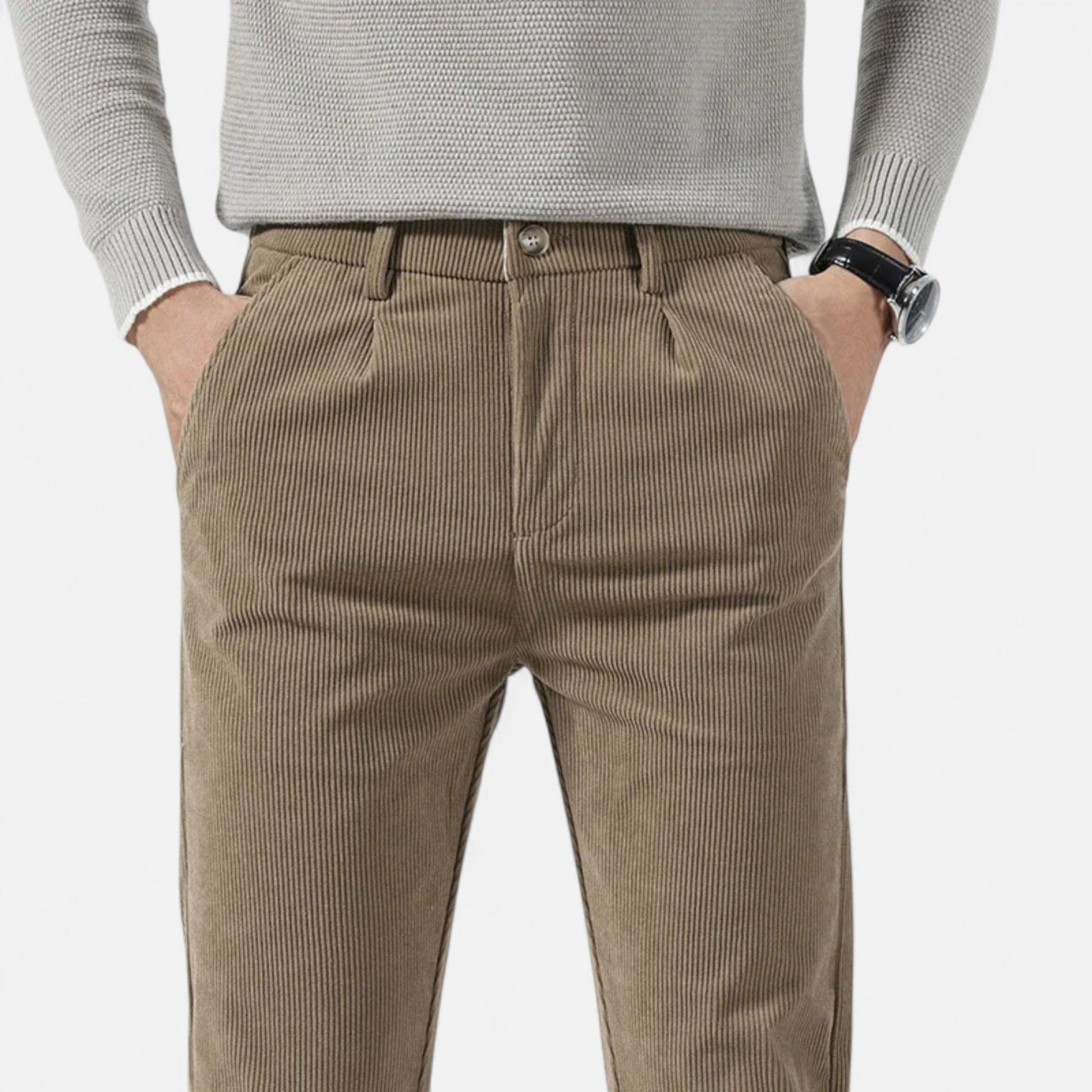 Maison Verdi  | Men's Corduroy Pants Classic Fit
