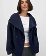 Blazer con collo alto e texture