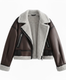 Short Loose and Versatile Women's Jacket Lined with Fur
