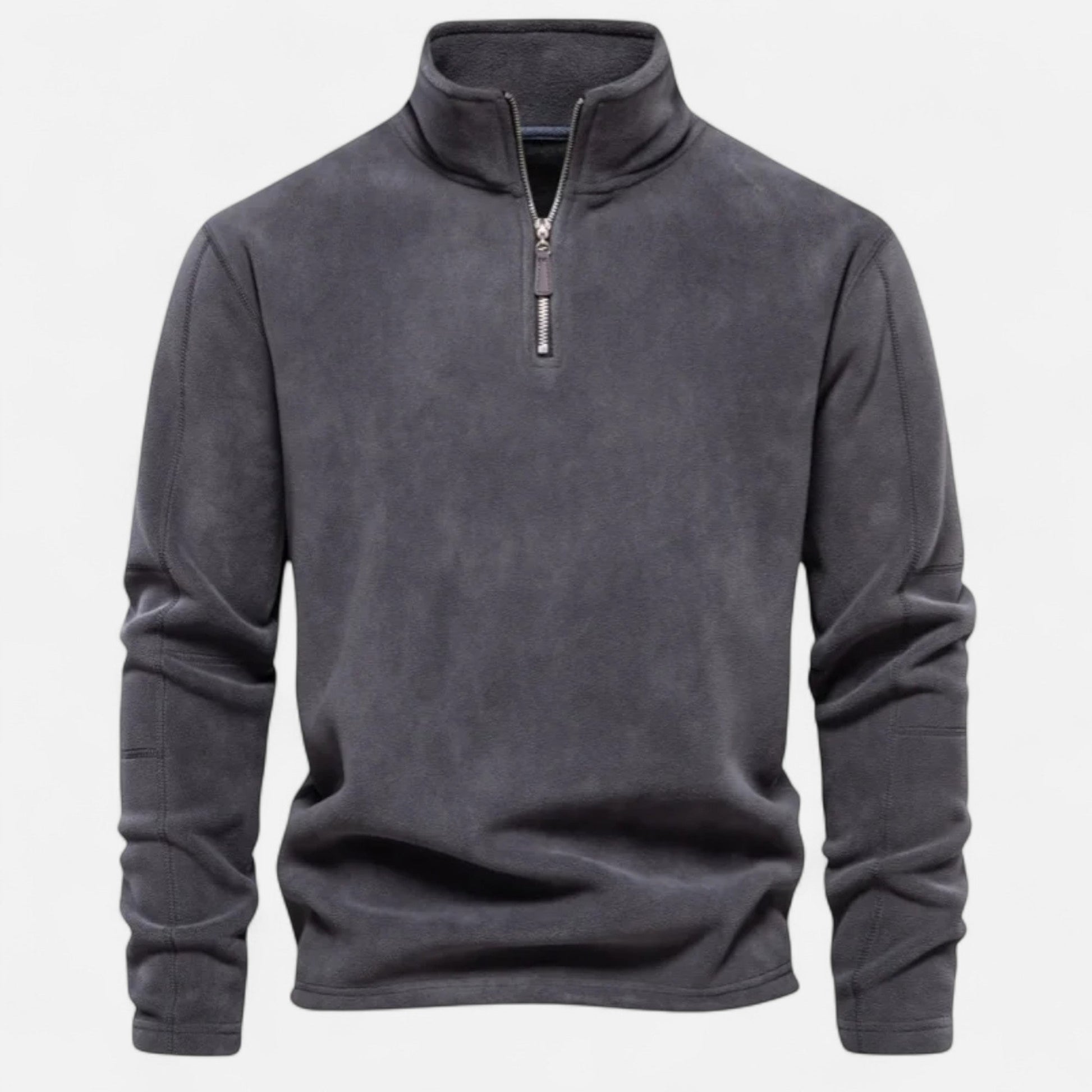 Maison Verdi | Men's Fleece Zip-Up Sweater Autumn-Winter
