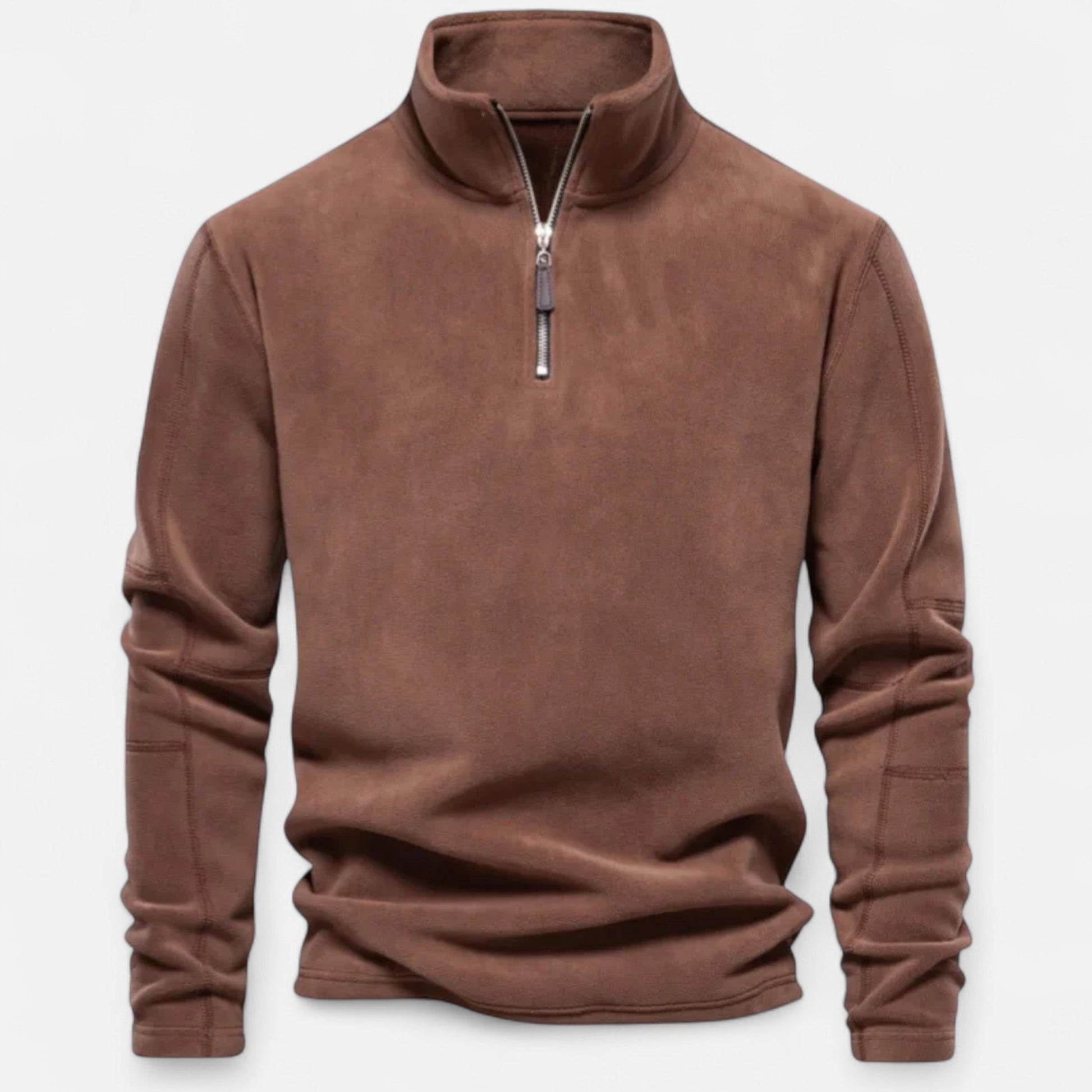 Maison Verdi | Men's Fleece Zip-Up Sweater Autumn-Winter