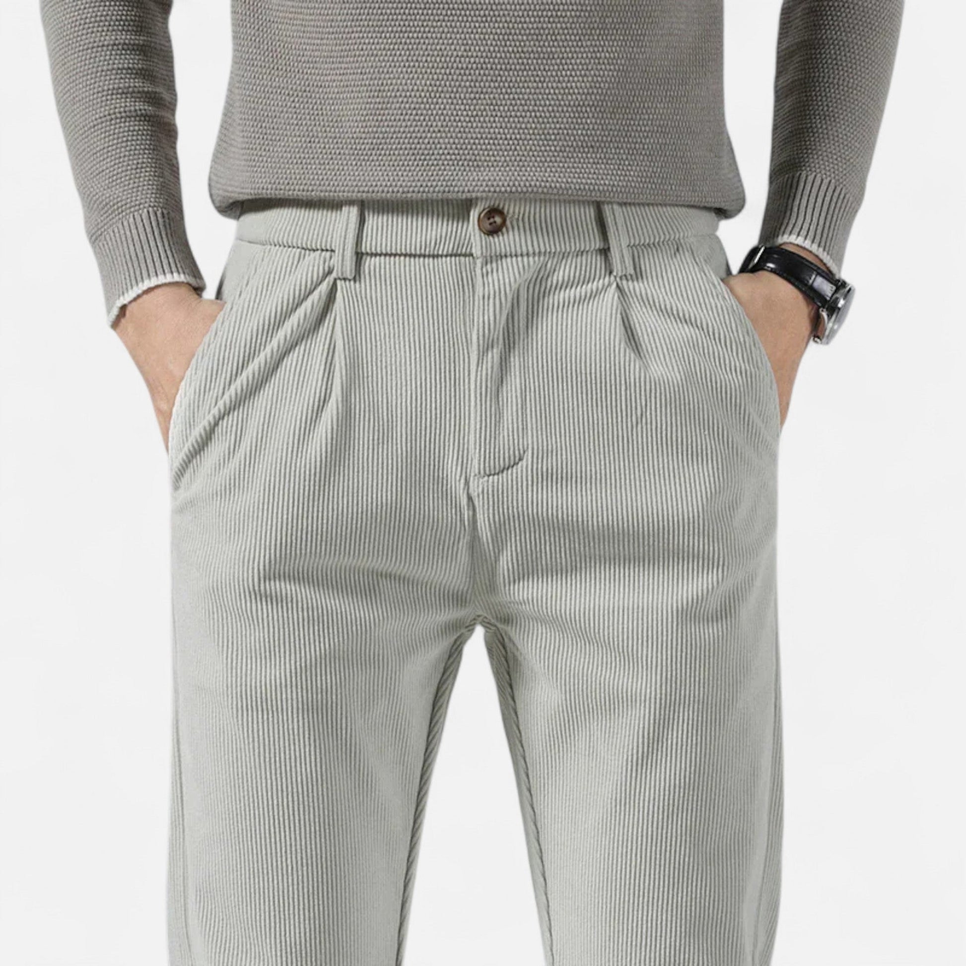 Maison Verdi  | Men's Corduroy Pants Classic Fit