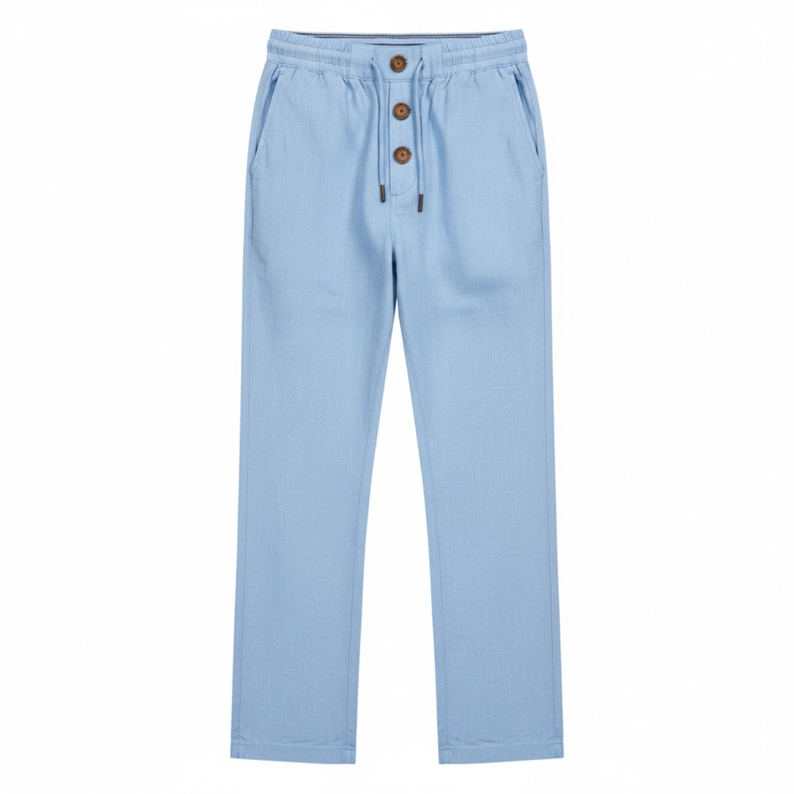 Men's straight-cut cotton sweatpants with drawstring