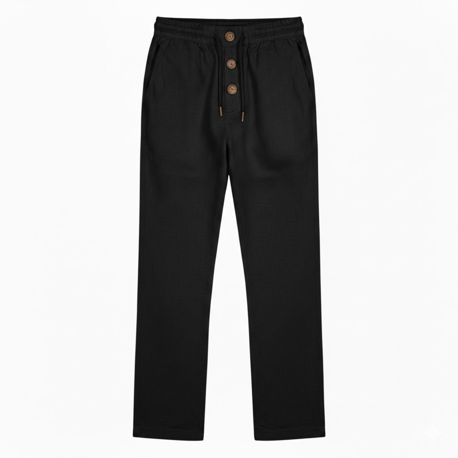 Men's straight-cut cotton sweatpants with drawstring