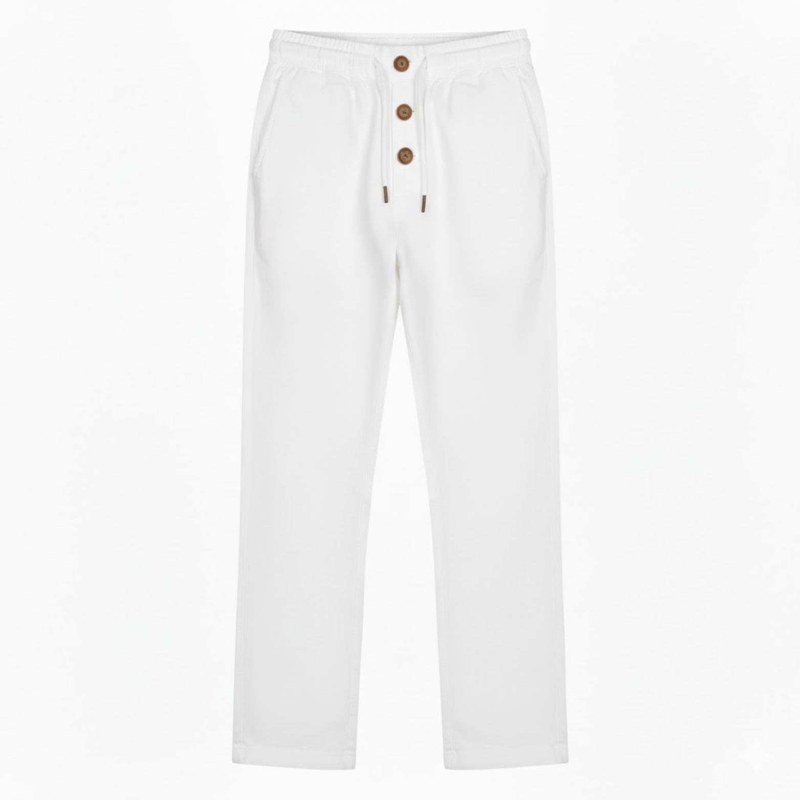 Men's straight-cut cotton sweatpants with drawstring