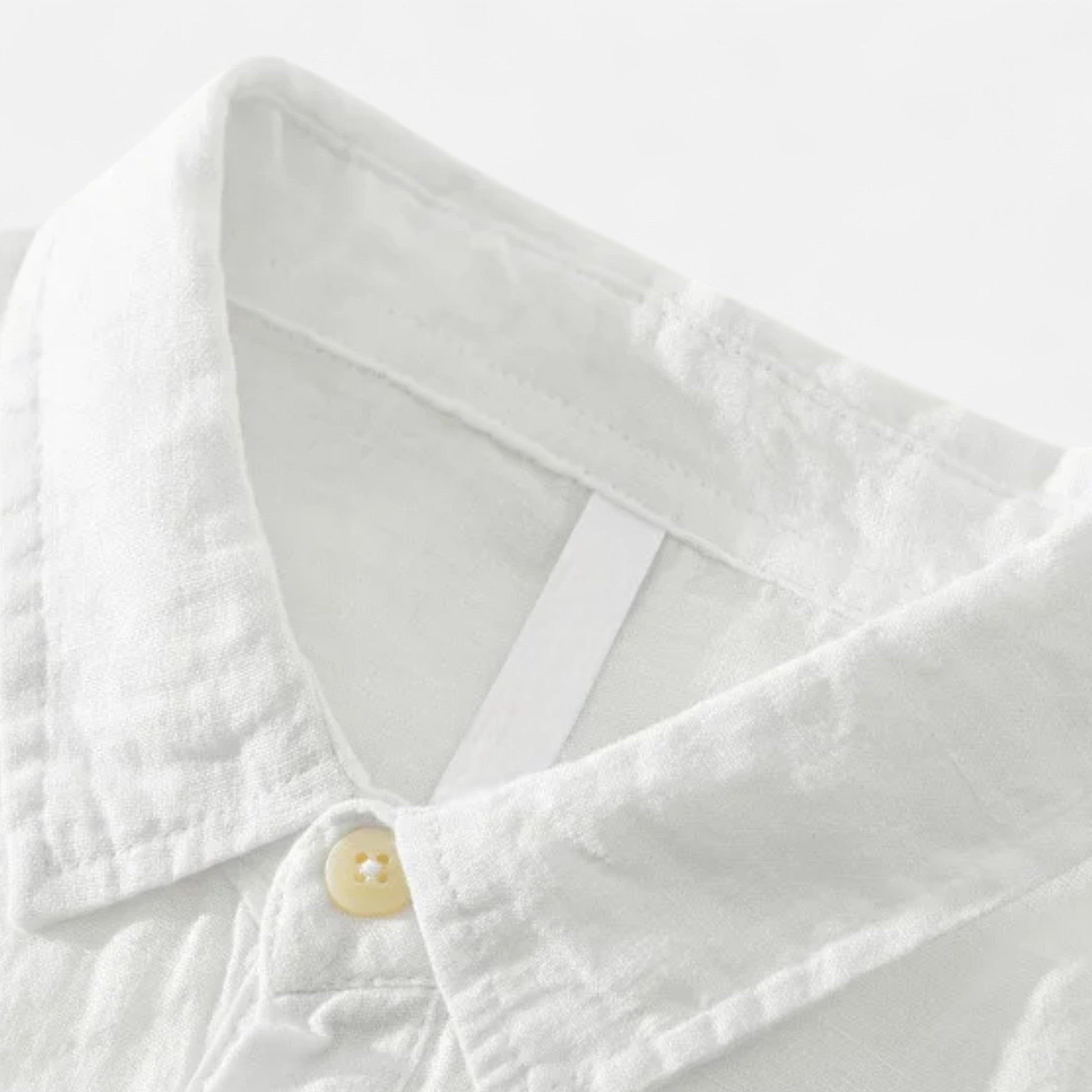 Maison Verdi | Men's Linen Shirt Square Collar