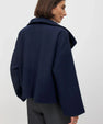 Blazer con collo alto e texture