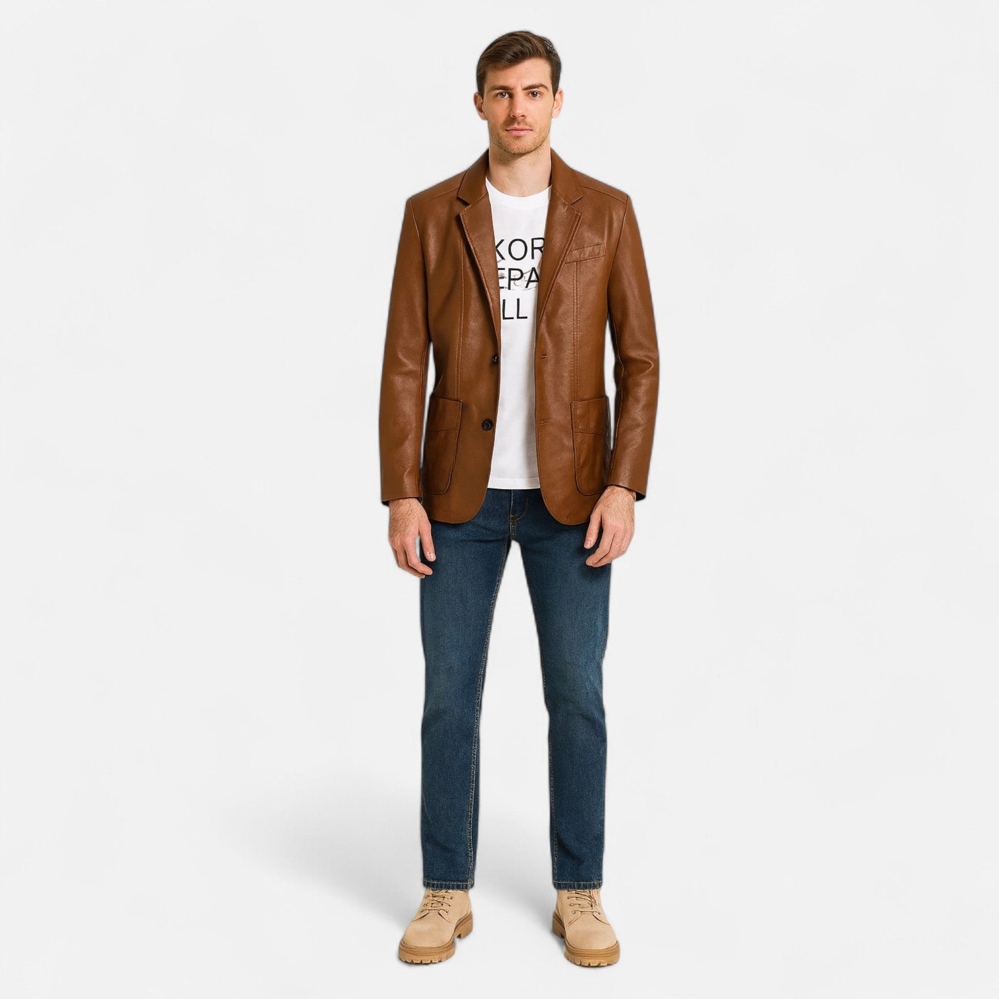 Maison Verdi| Men's Heritage Jacket in Handmade Vegan Leather
