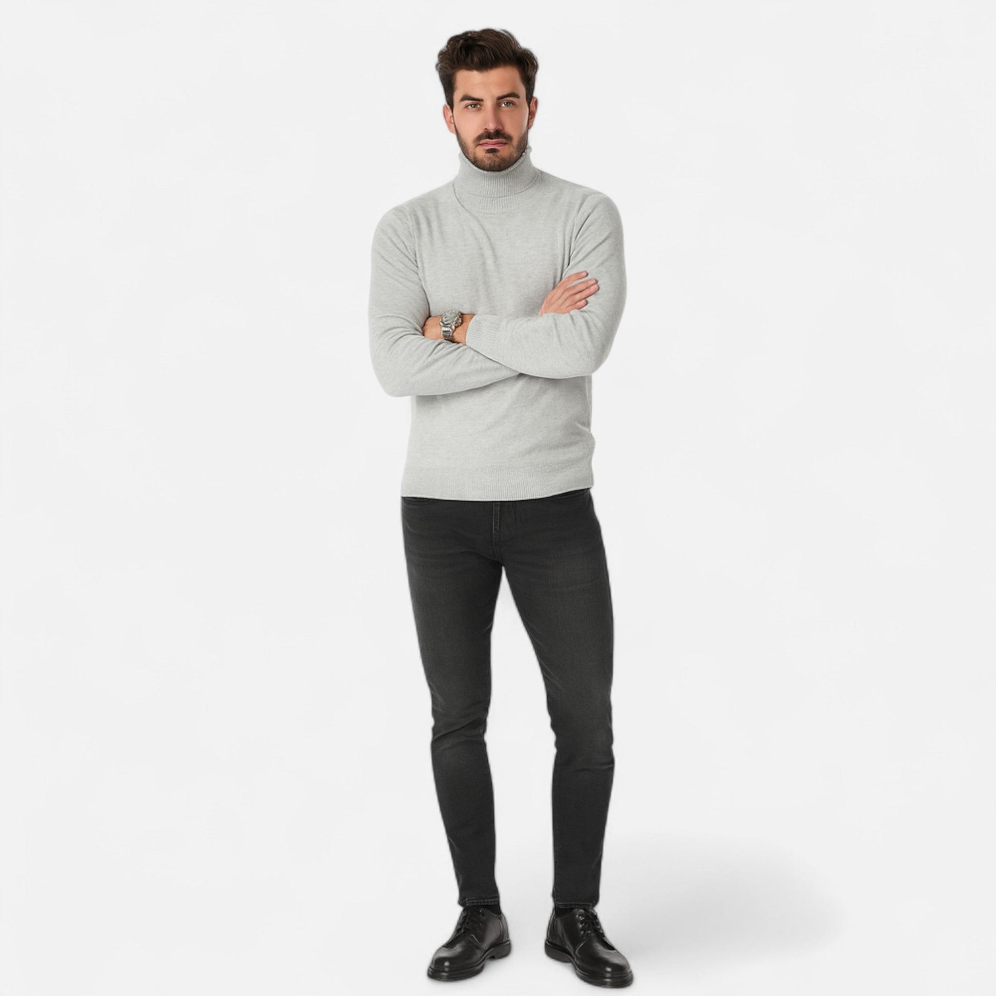 Maison Verdi | Men's Turtleneck Sweater in Wool