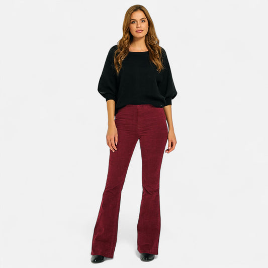 Maison Verdi | Women's High Waist Flared Pants