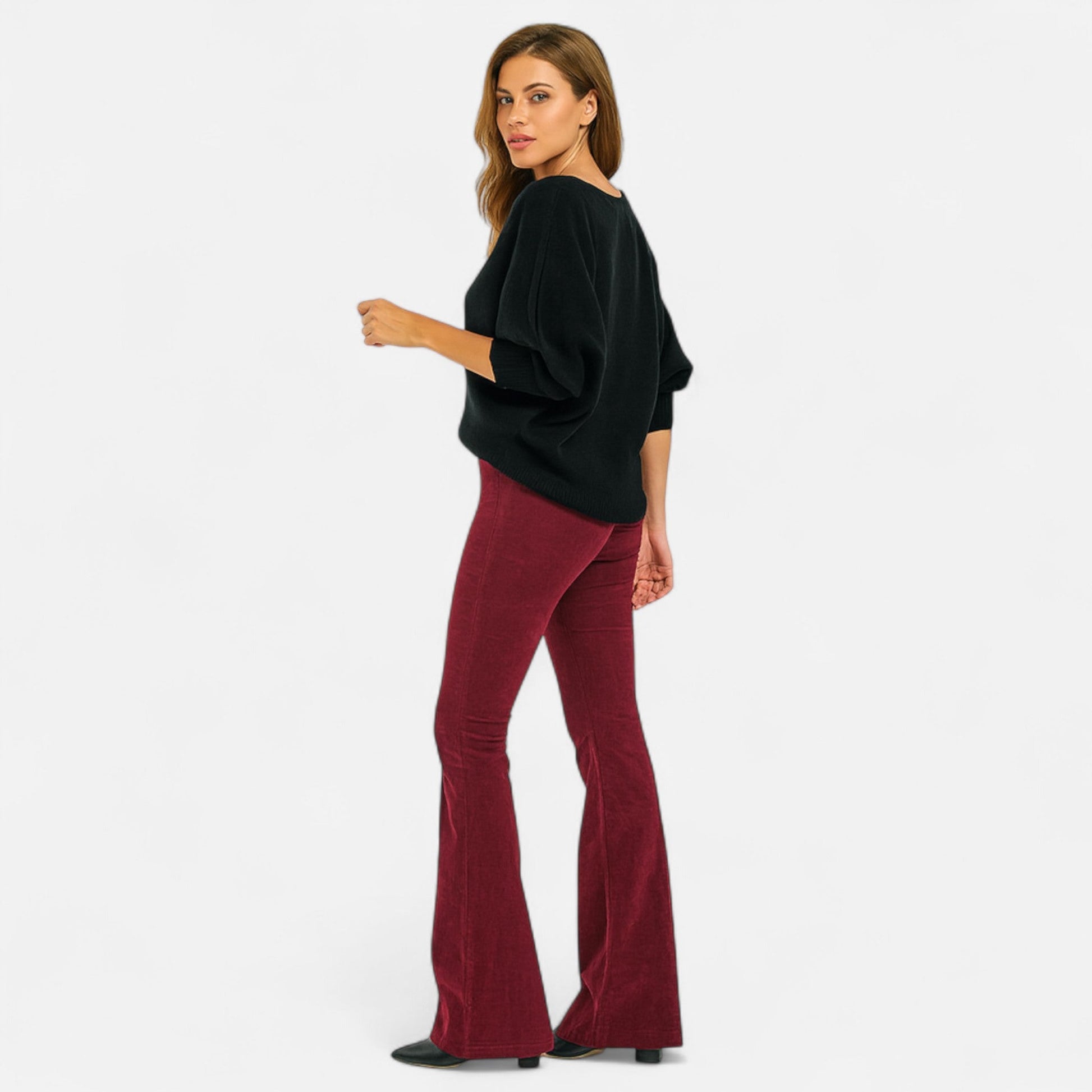 Maison Verdi | Women's High Waist Flared Pants