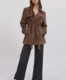 Short Suede Trench with Belt