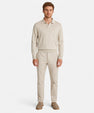 Maison Verdi | Men's Long Sleeve Polo – Classic Collar and Elegant Structured Knit