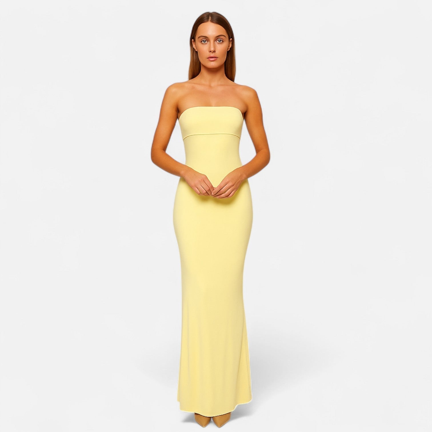 Long Backless Dress for Women – Elegant Draped, Modern Evening Seduction