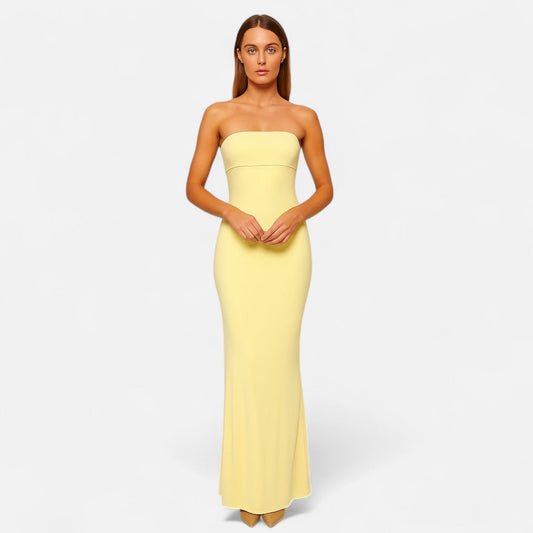 Long Backless Dress for Women – Elegant Draped, Modern Evening Seduction