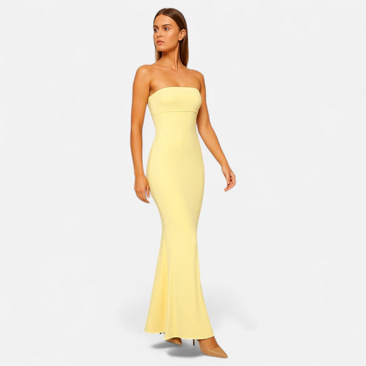 Long Backless Dress for Women – Elegant Draped, Modern Evening Seduction