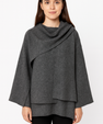 Asymmetrical Jacket with Short Scarf