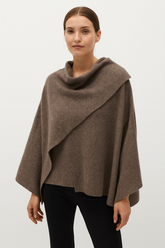 Asymmetrical Jacket with Short Scarf