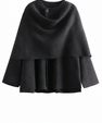 Asymmetrical Jacket with Short Scarf