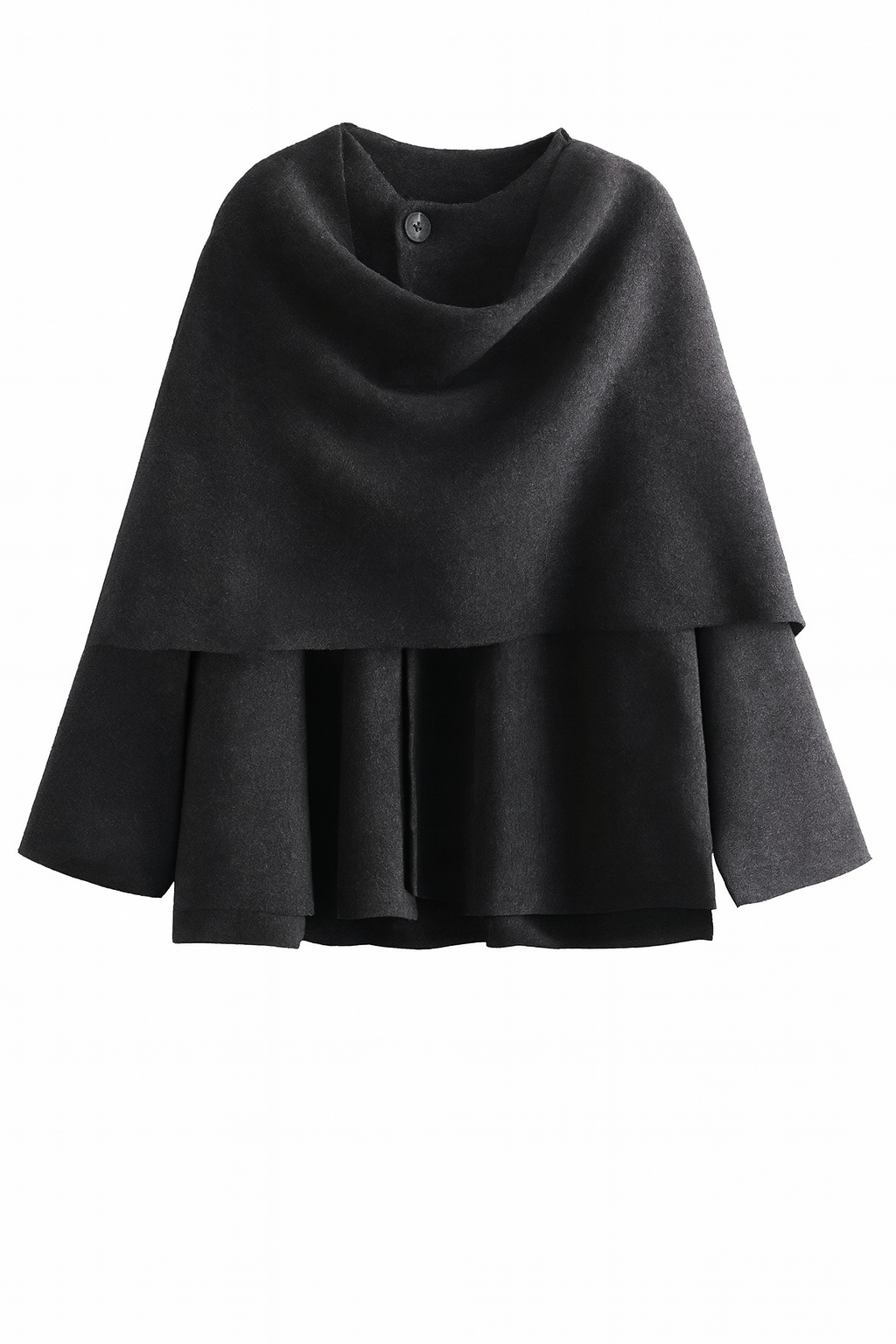 Asymmetrical Jacket with Short Scarf
