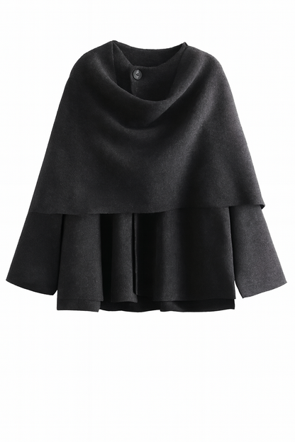Asymmetrical Jacket with Short Scarf
