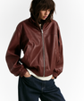 Jorja Leather Bomber Jacket