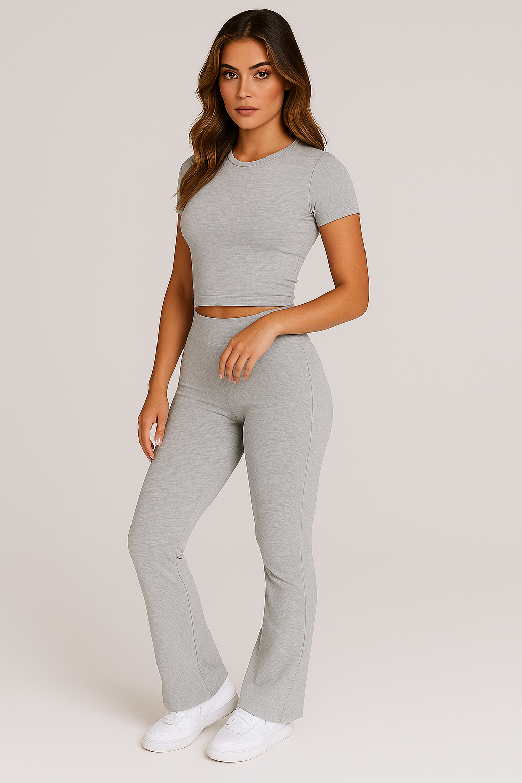 Lucia Flare Short-Sleeve Set